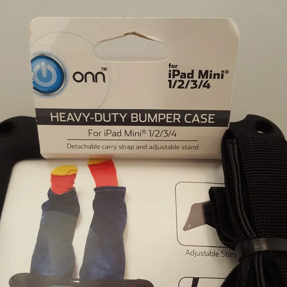 Onn Heavy Duty Bumper Case with Strap for iPad mini 🆕